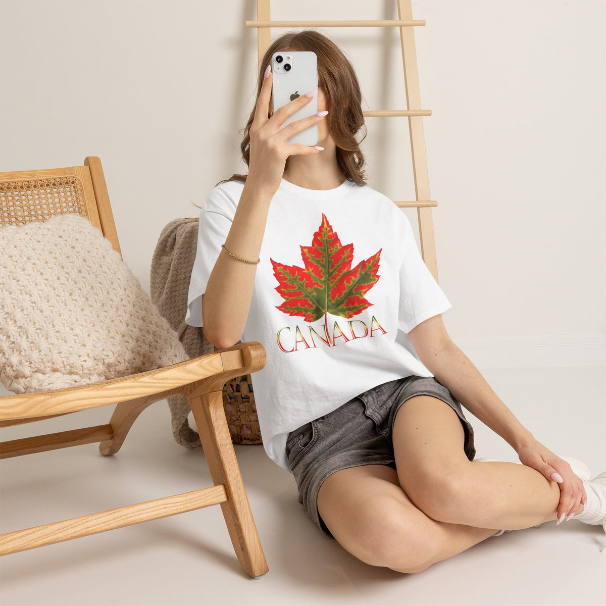 Canada Kanada Wappen Flagge Fan Sport Fußball Geschenkidee - Unisey T-Shirt