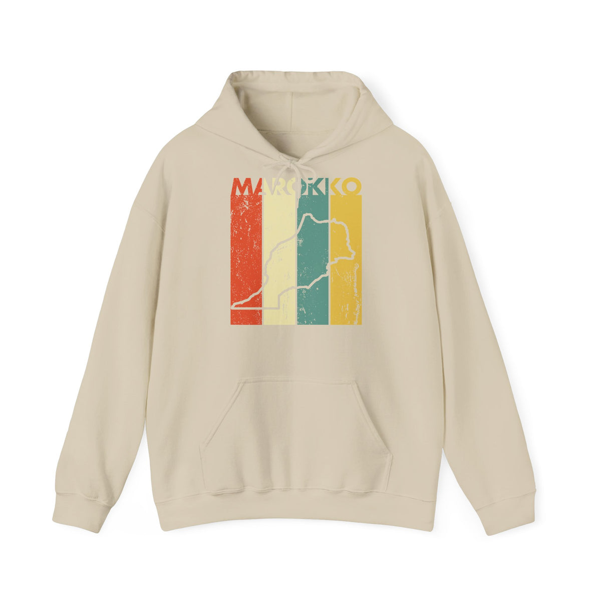 Stemma del Marocco Bandiera del Marocco Orgoglio Tifoso di calcio Sport Idea regalo - Felpa con cappuccio unisex