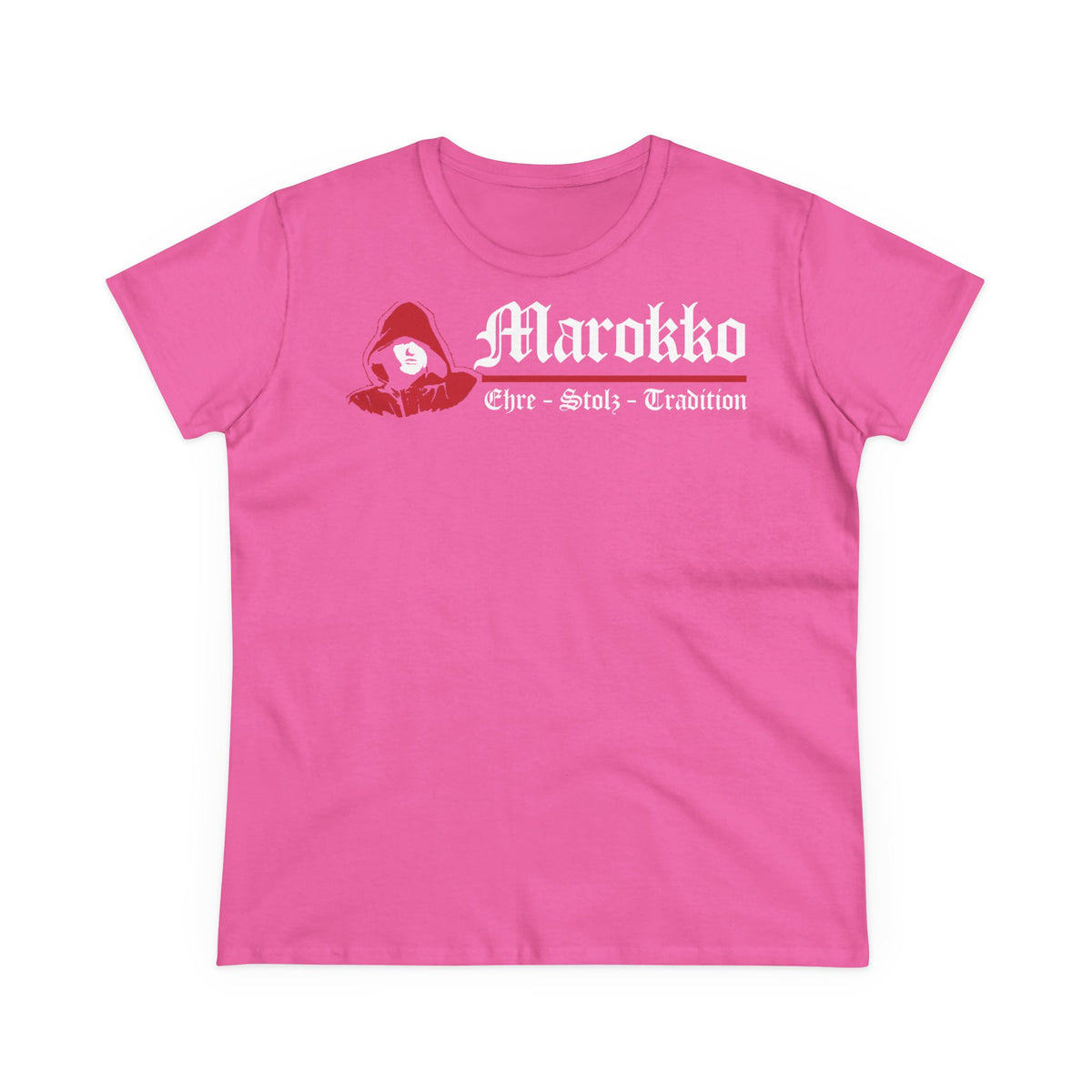 Escudo de Marruecos, bandera de Marruecos, orgullo, aficionada al fútbol y al deporte, idea de regalo - Camiseta para mujer