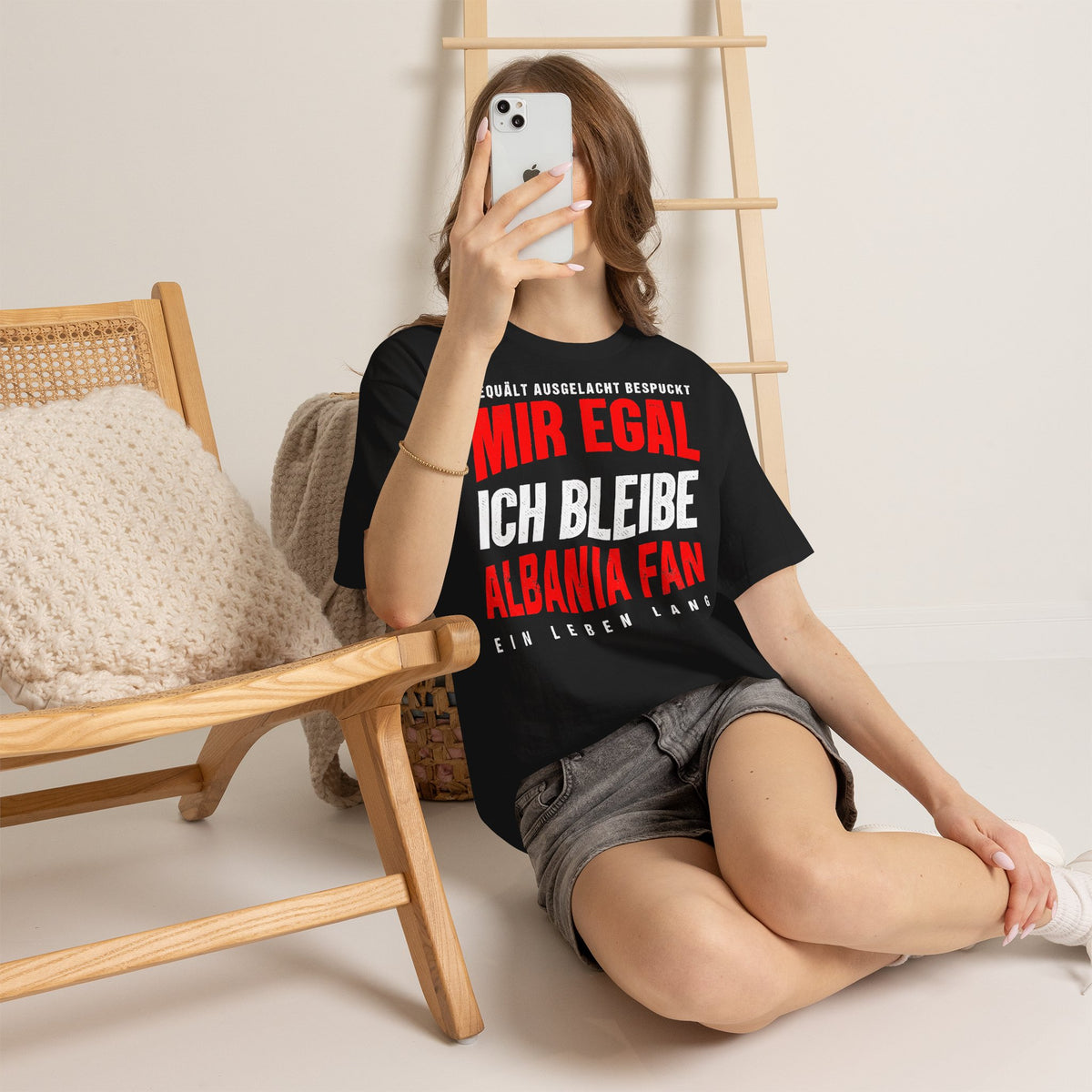 Albania Wappen Shqiptar Flagge Adler Fußball Fan Sport Unisex T Shirt