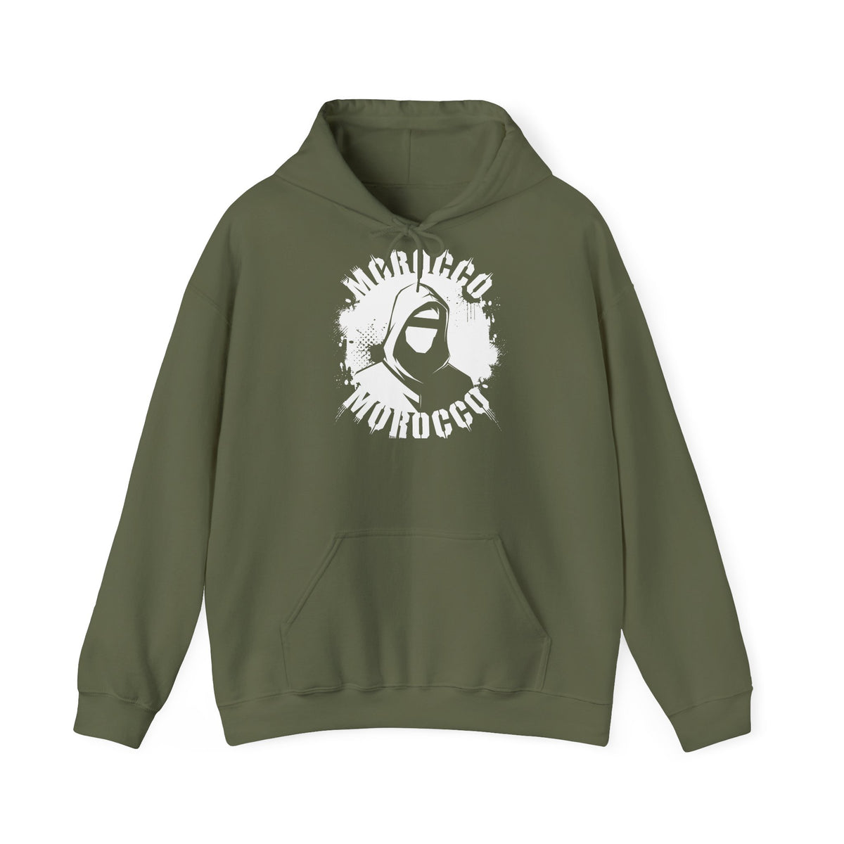 Stemma hooligan del Marocco, bandiera del Marocco, tifoso di calcio, sport, idea regalo - Felpa con cappuccio unisex