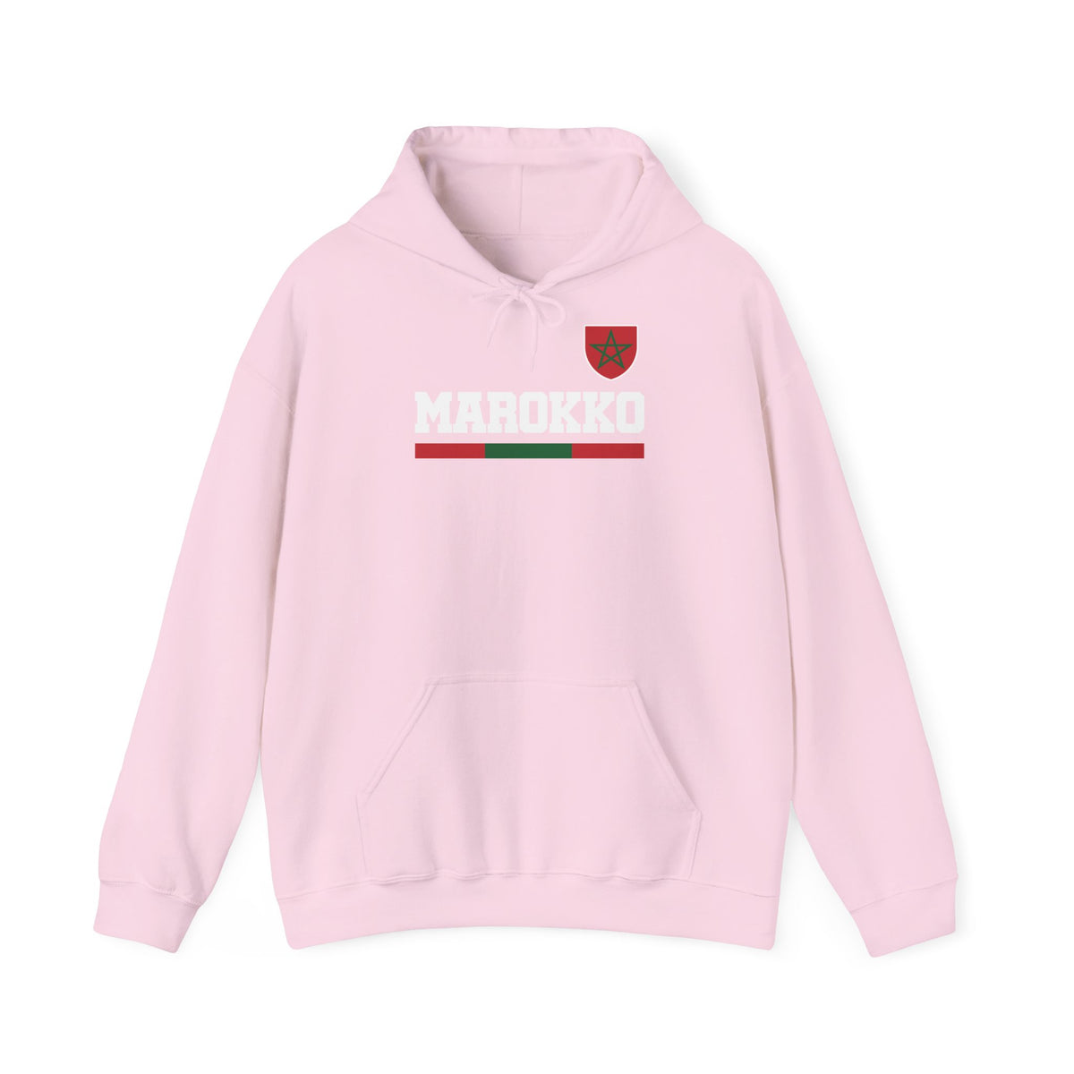 Stemma del Marocco Bandiera del Marocco Orgoglio Tifoso di calcio Sport Idea regalo - Felpa con cappuccio unisex