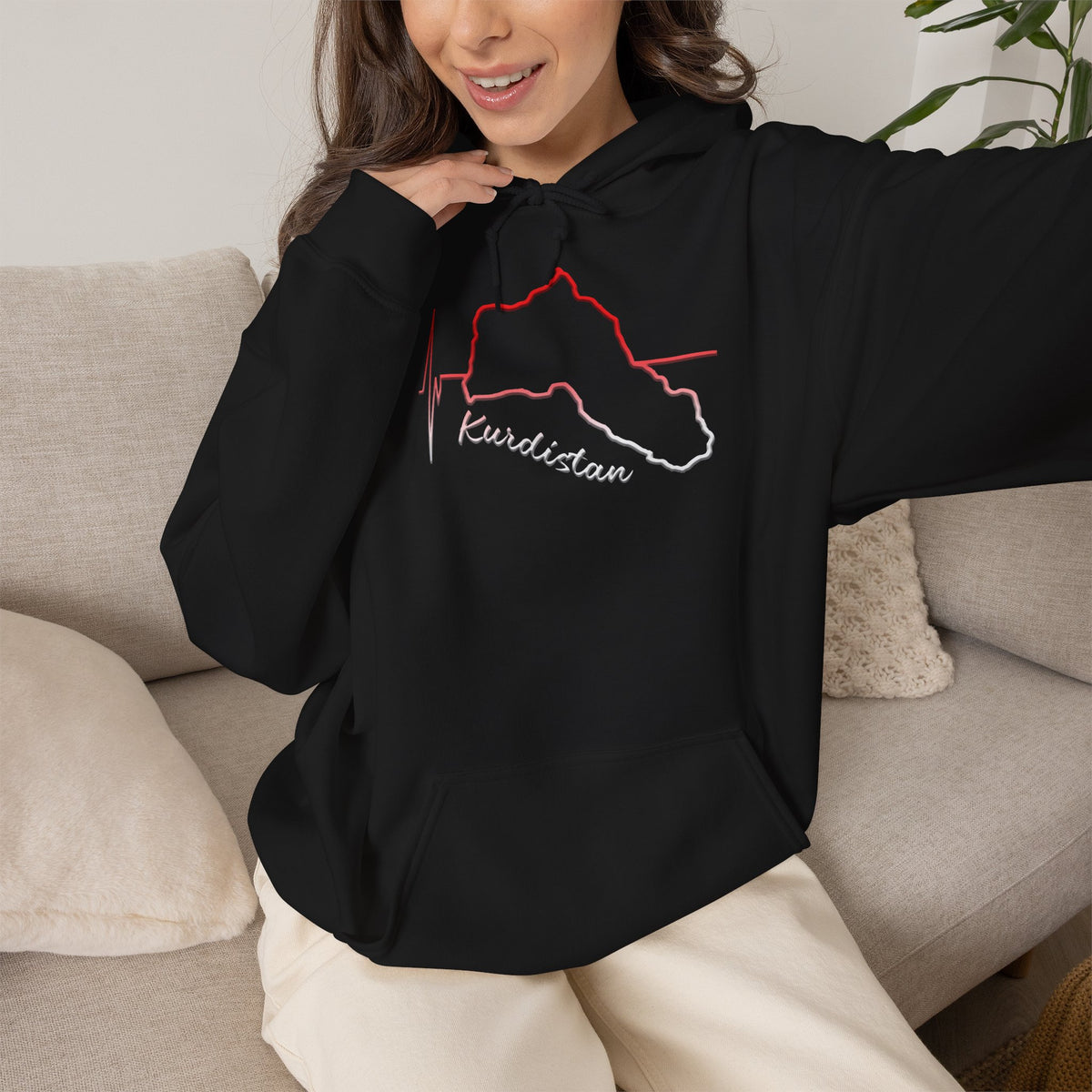 Kurdistan patria orgoglio stemma bandiera sport calcio regalo per tifosi - felpa con cappuccio unisex