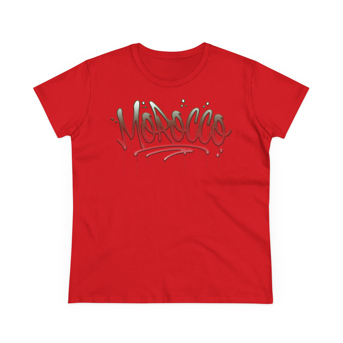 Escudo de Marruecos, bandera de Marruecos, orgullo, aficionada al fútbol y al deporte, idea de regalo - Camiseta para mujer