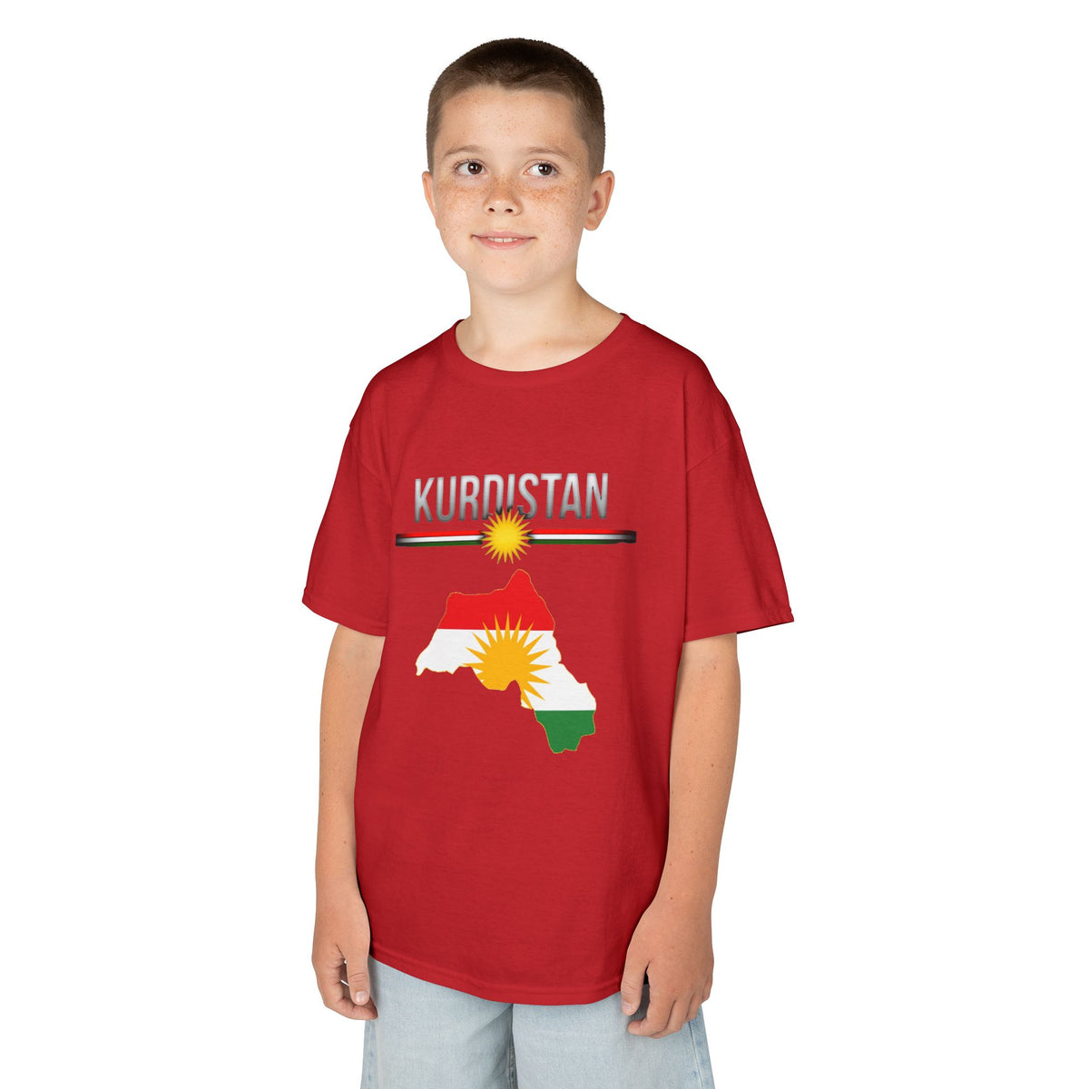 Kurdistan Pride Stolz Heimat Flagge Sonne - Unisex Kinder & Jugendliche T-Shirt