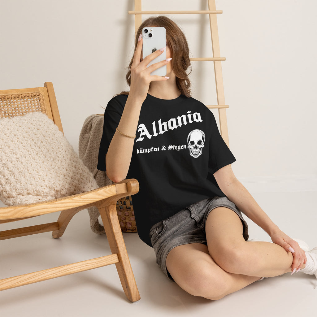 Albania Wappen Shqiptar Flagge Adler Fußball Fan Sport Unisex T Shirt