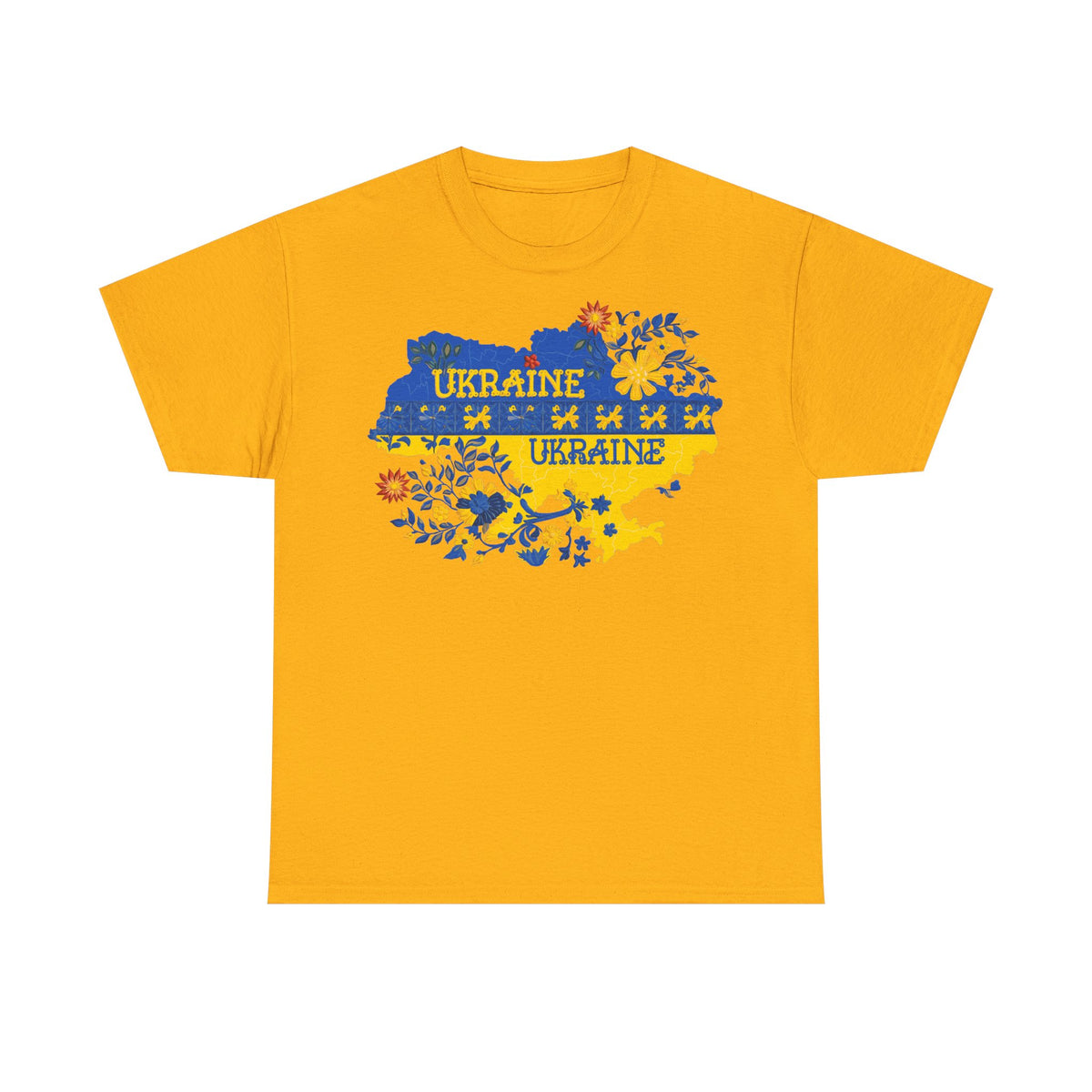 Bandera de Ucrania escudo idea de regalo afición al deporte moda vintage - Camiseta unisex