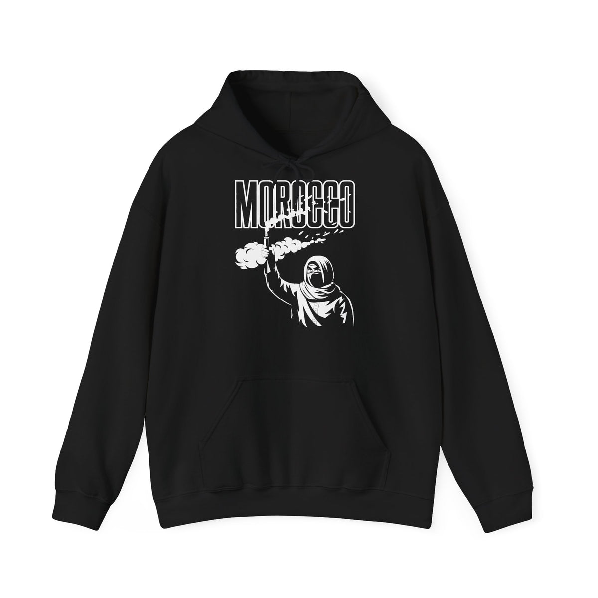 Stemma hooligan del Marocco, bandiera del Marocco, tifoso di calcio, sport, idea regalo - Felpa con cappuccio unisex