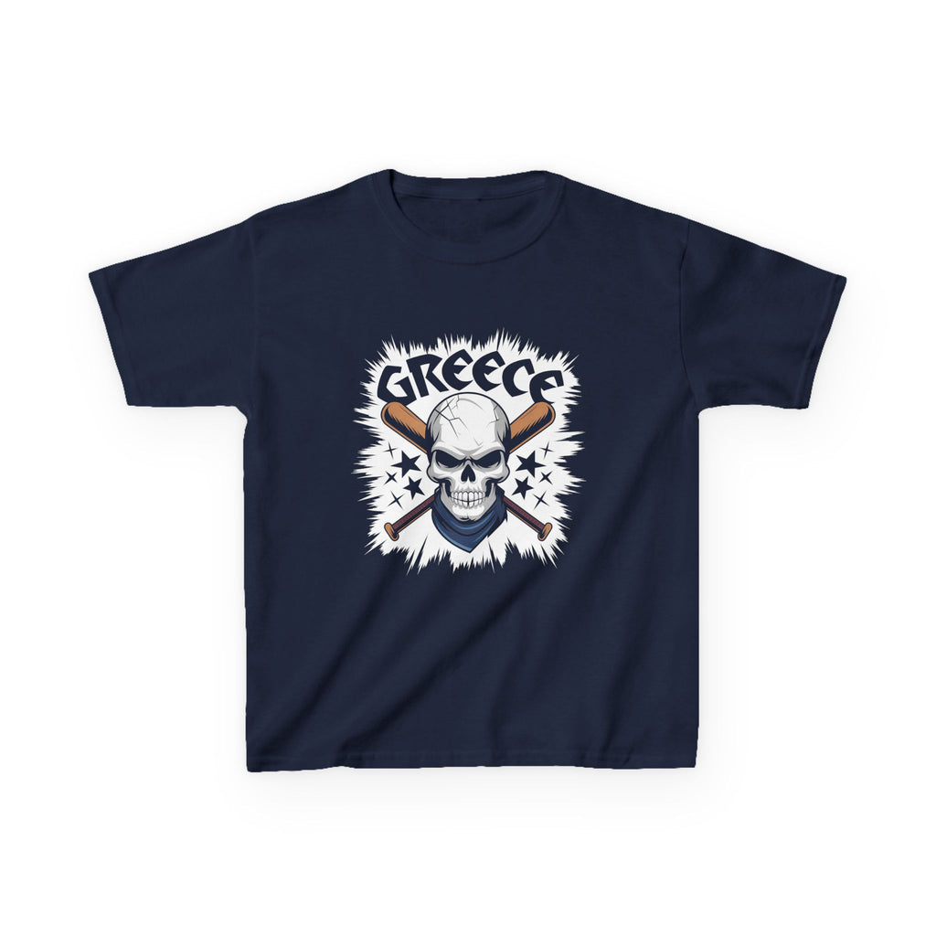 Greece Griechenland Hooligan Flagge Wappen Heimat Fußball Sport Fan Geschenkidee - Für Kinder & Jugendliche Unisex T-Shirt