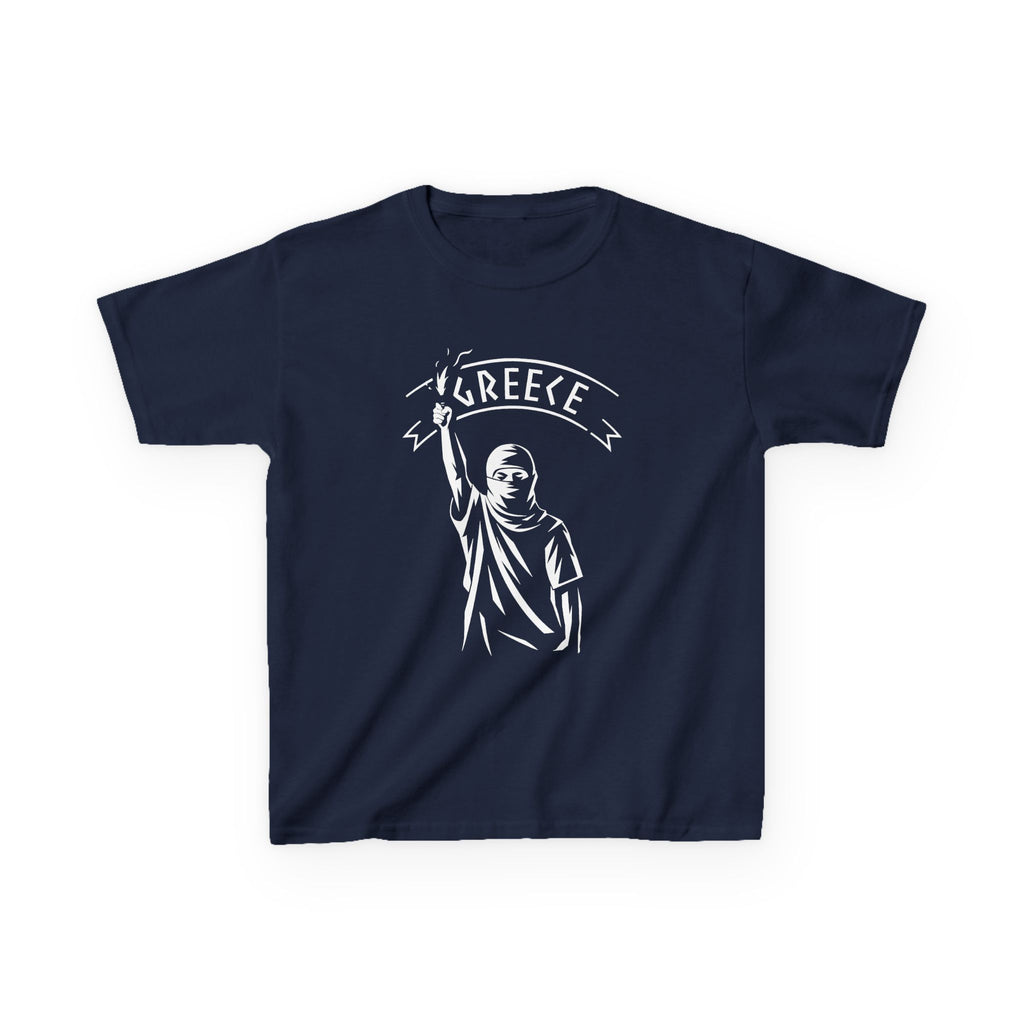 Greece Griechenland Hooligan Flagge Wappen Heimat Fußball Sport Fan Geschenkidee - Für Kinder & Jugendliche Unisex T-Shirt