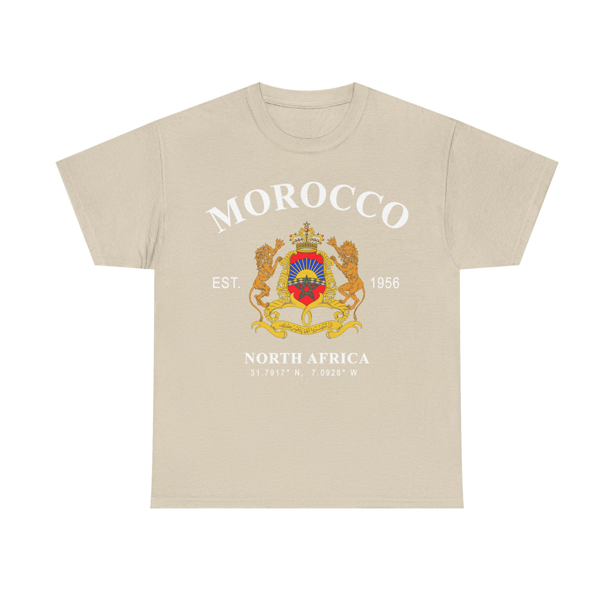 Marokko Maroc North Africa Edel Wappen Löwe Geschenkidee - Unisex T-Shirt