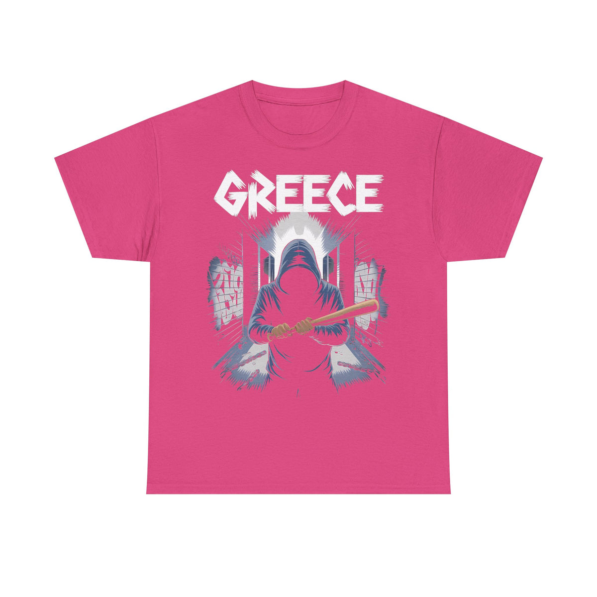 Greece Griechenland Hooligan Flagge Wappen Heimat Fußball Sport Fan Geschenkidee - Unisex T-Shirt