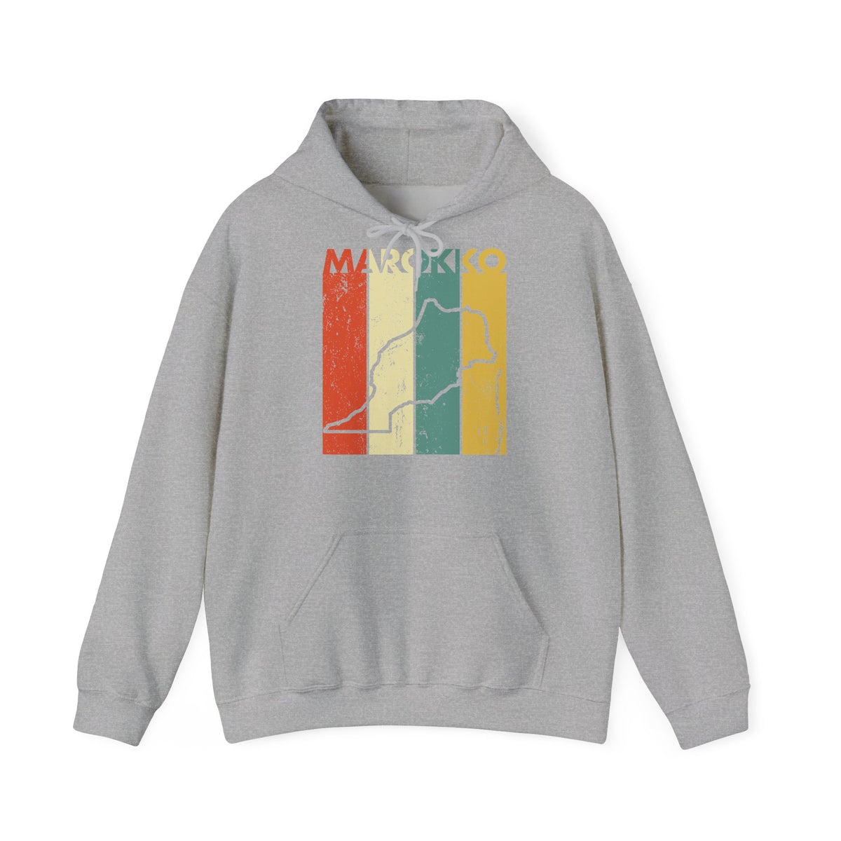 Stemma del Marocco Bandiera del Marocco Orgoglio Tifoso di calcio Sport Idea regalo - Felpa con cappuccio unisex