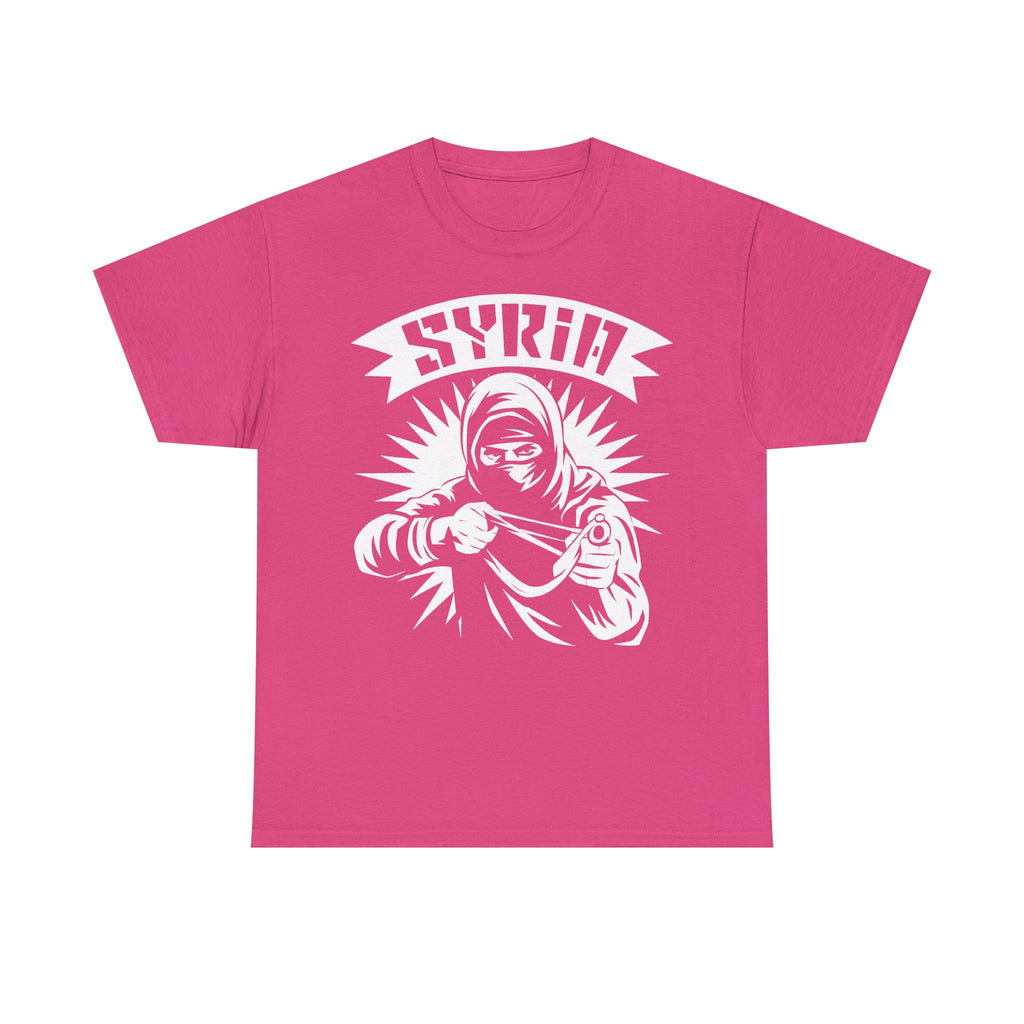 Syria Syrien Hooligan Wappen Flagge Heimat Sport Fußball Fan Geschenkidee - Unisex T-Shirt
