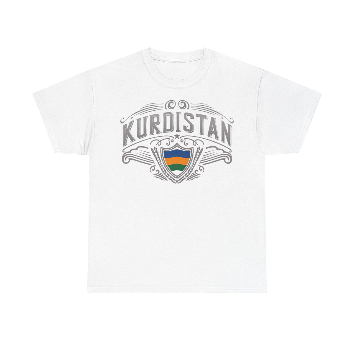 Camiseta unisex con escudo, bandera y regalo para los aficionados del Kurdistán: Azadi, patria