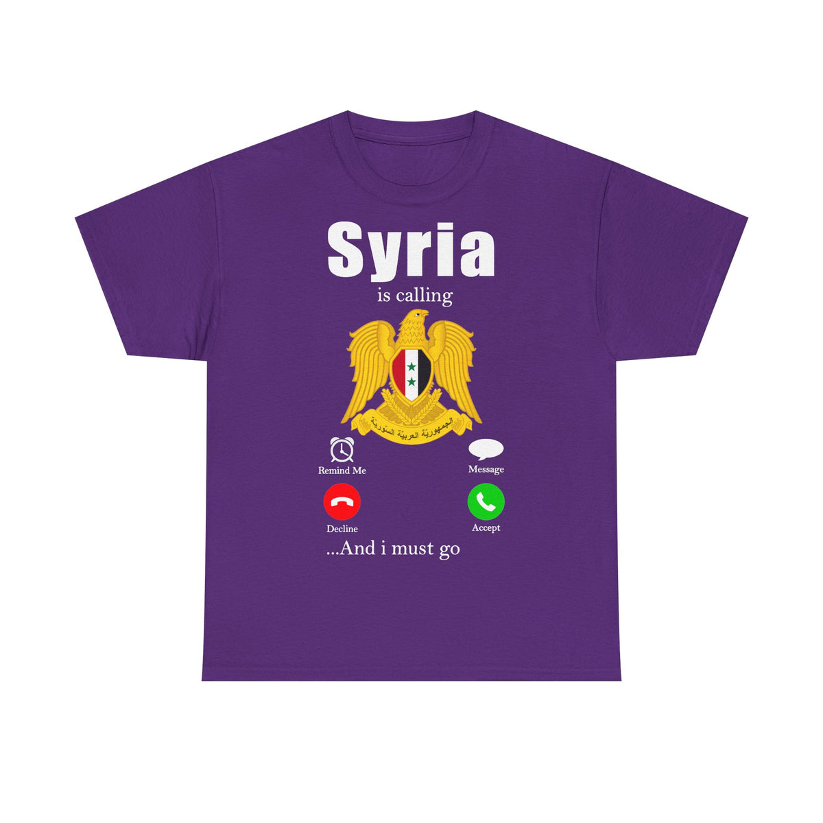 Syria Syrien Wappen Flagge Heimat Sport Fan Geschenkidee - Unisex T-Shirt