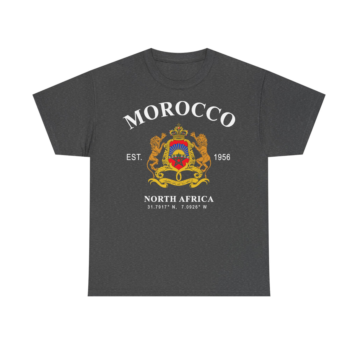 Marokko Wappen Morocco Flagge Stolz Fußball Fan Sport FGeschenkidee - Unisex T-Shirt