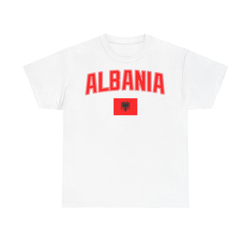 Camiseta unisex de Albania, escudo albanés, bandera, águila, fútbol, aficionado, deporte