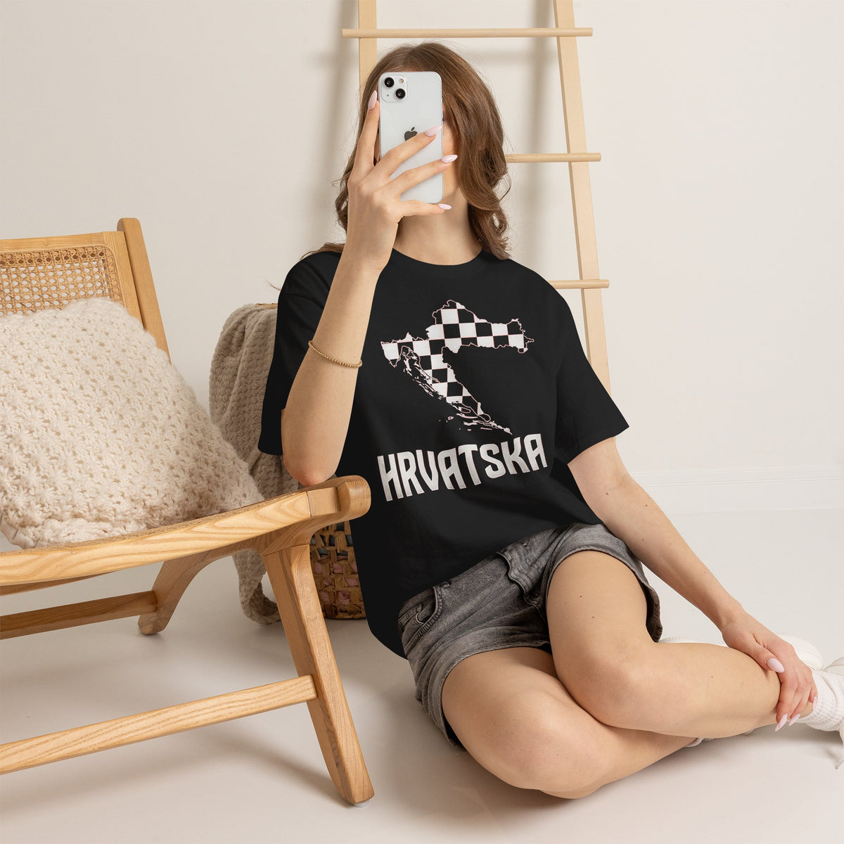 Hrvatska Kroatien Flagge Wappen Fußball Sport Fan - Unisex T-Shirt