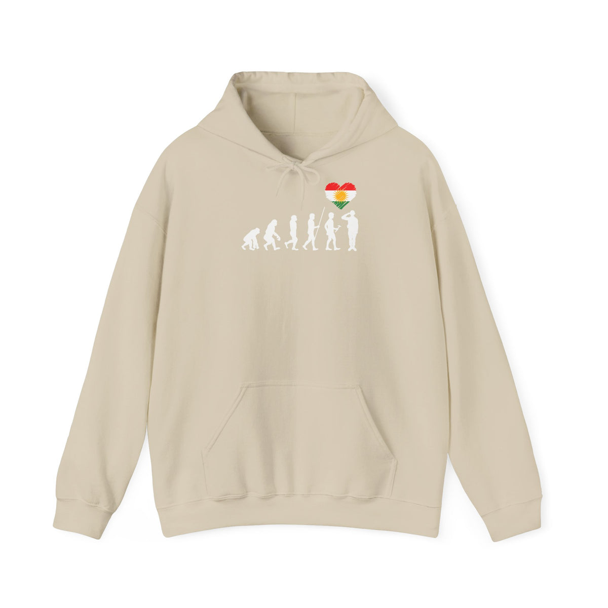 Kurdistan patria orgoglio stemma bandiera sport calcio regalo per tifosi - felpa con cappuccio unisex