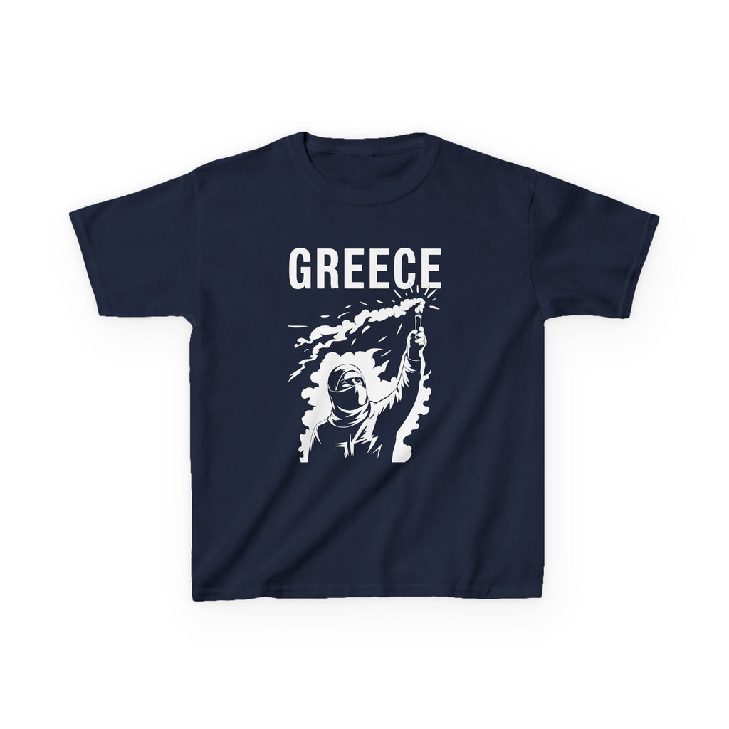 Greece Griechenland Hooligan Flagge Wappen Heimat Fußball Sport Fan Geschenkidee - Für Kinder & Jugendliche Unisex T-Shirt