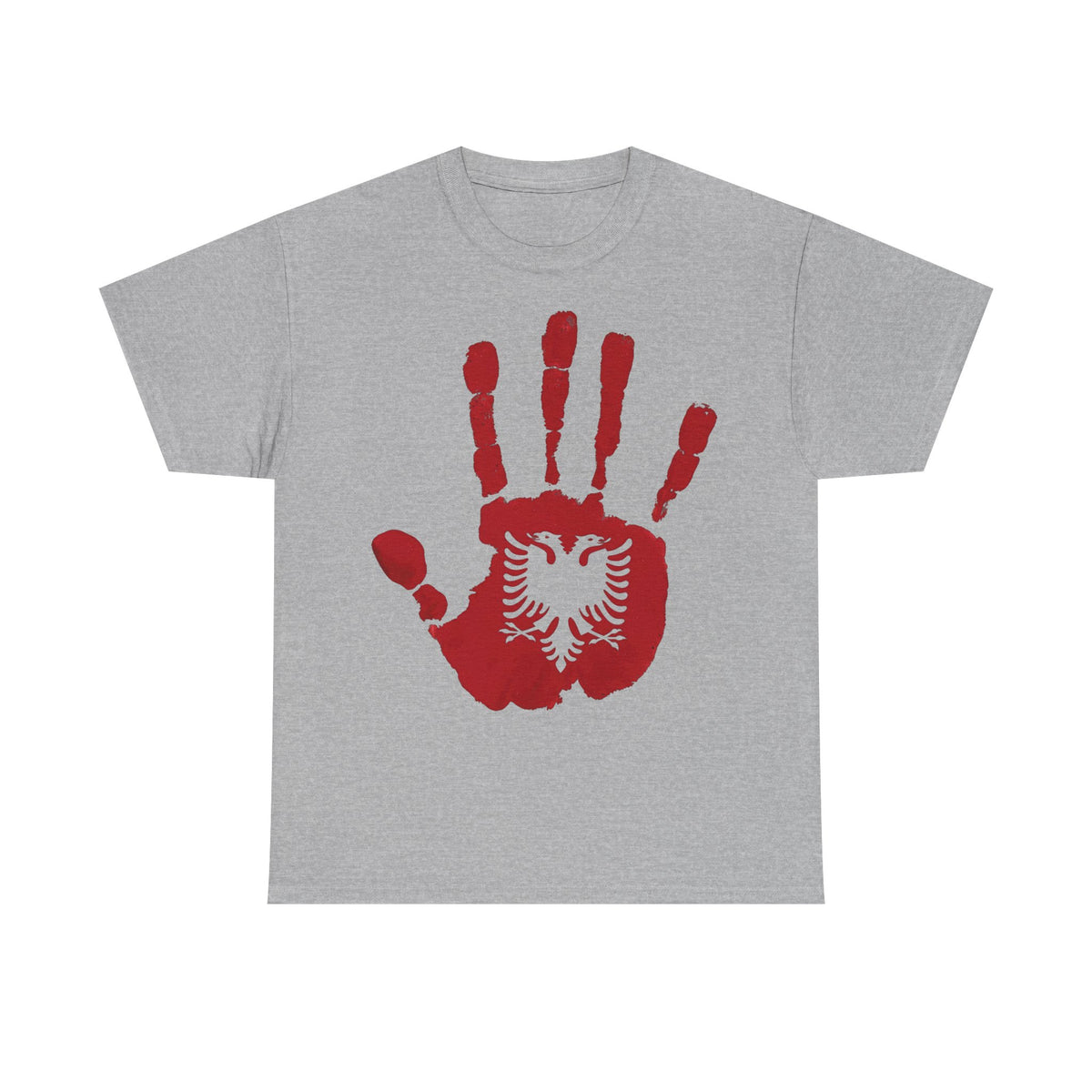 Albania huella de mano - ADN identidad bandera orgullo - Camiseta unisex