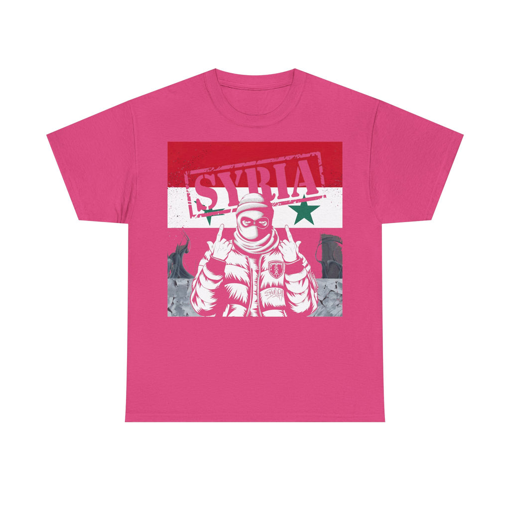 Syria Syrien Hooligan Wappen Flagge Heimat Sport Fußball Fan Geschenkidee - Unisex T-Shirt