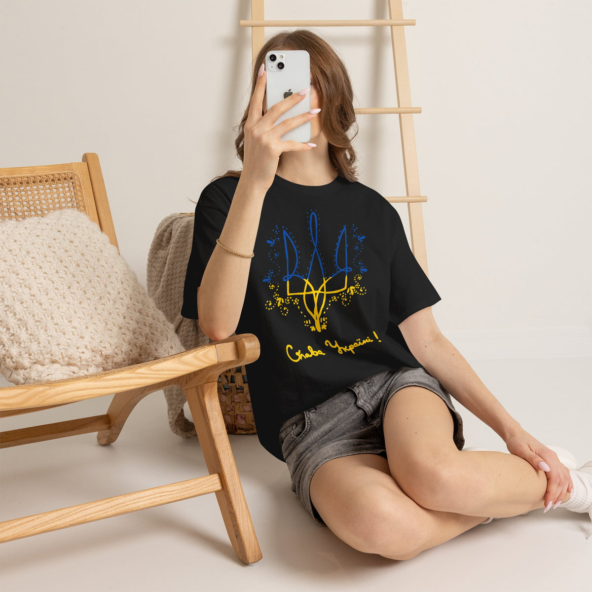 Ukraine Flagge Wappen Geschenkidee Sport Fan Fashion Vintage - Unisex T-Shirt