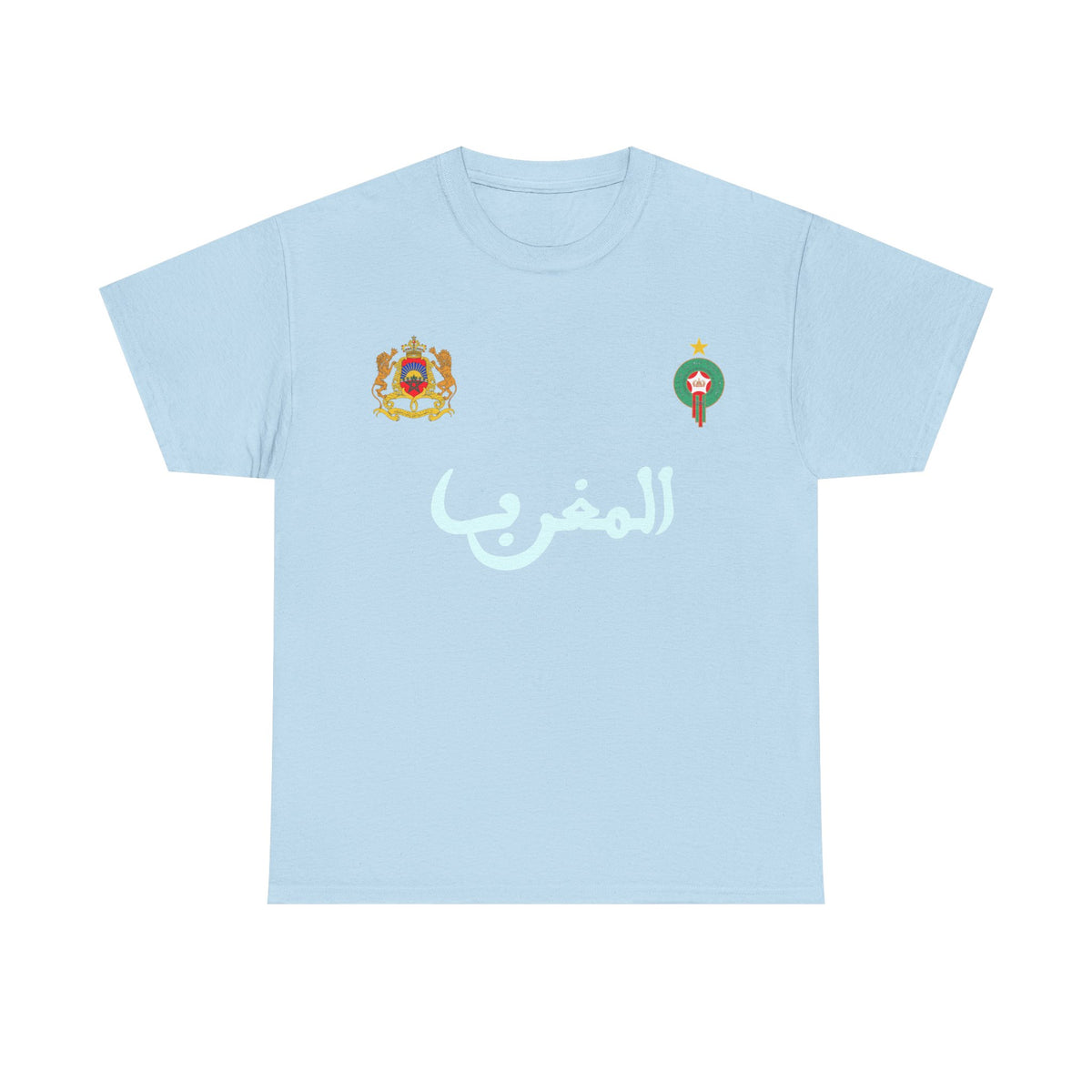 Marokko Maroc Edel Doppel Wappen Fan Fußball - Unisex T-Shirt