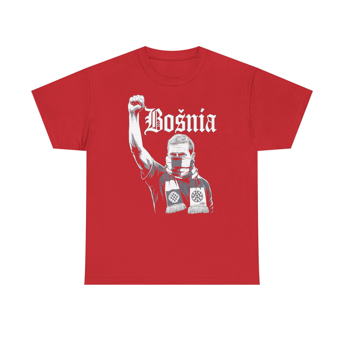 Bosnia escudo bandera orgullo patria aficionado al fútbol idea de regalo - Camiseta unisex