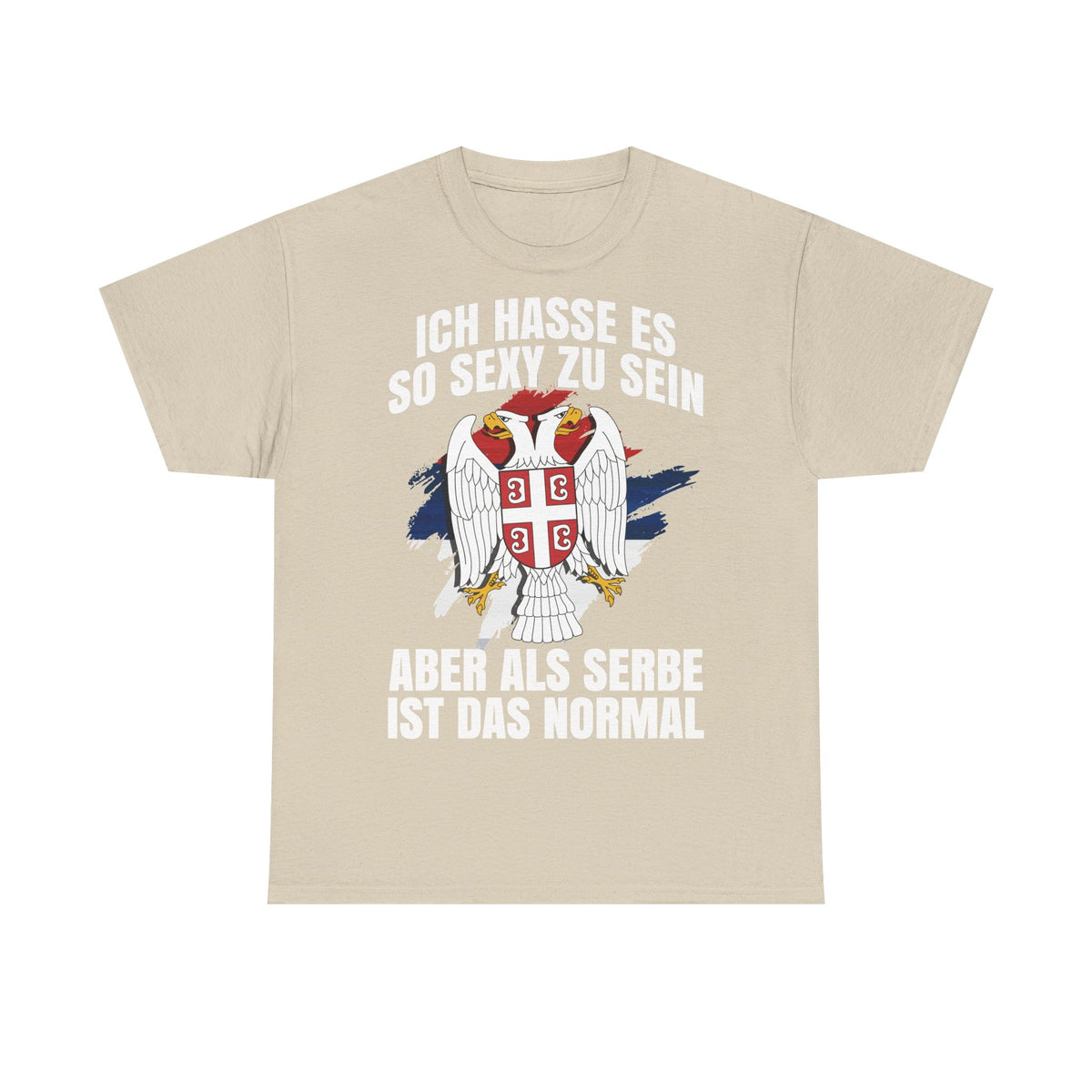 Serbia Serbia Frase Humor Divertido Águila Bandera - Camiseta unisex