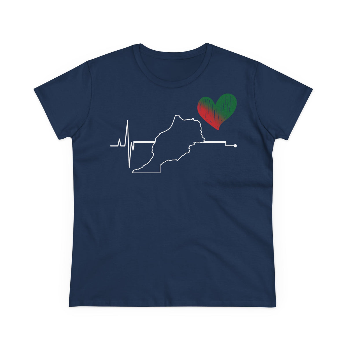 Escudo de Marruecos, bandera de Marruecos, orgullo, aficionada al fútbol y al deporte, idea de regalo - Camiseta para mujer