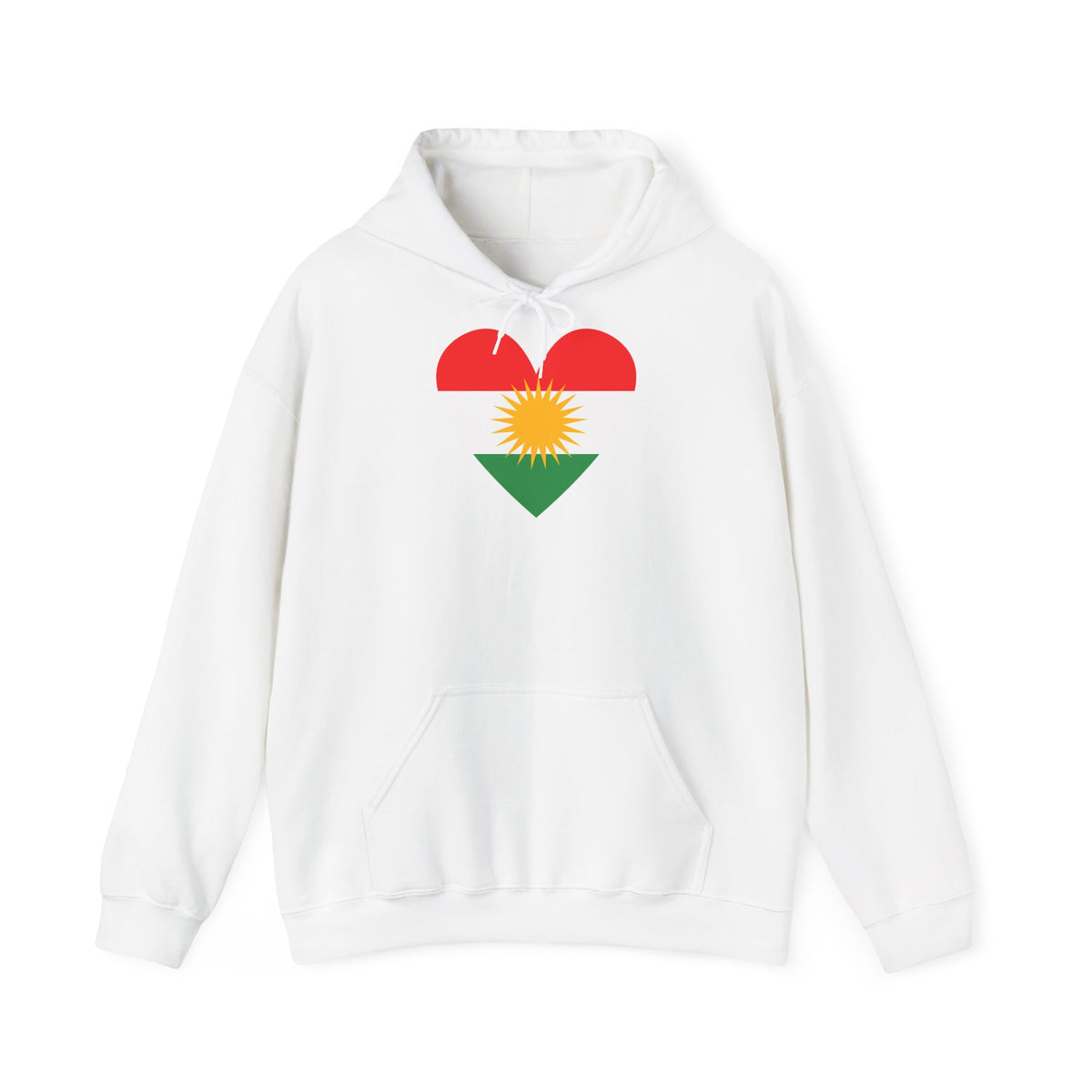Kurdistan patria orgoglio stemma bandiera sport calcio regalo per tifosi - felpa con cappuccio unisex