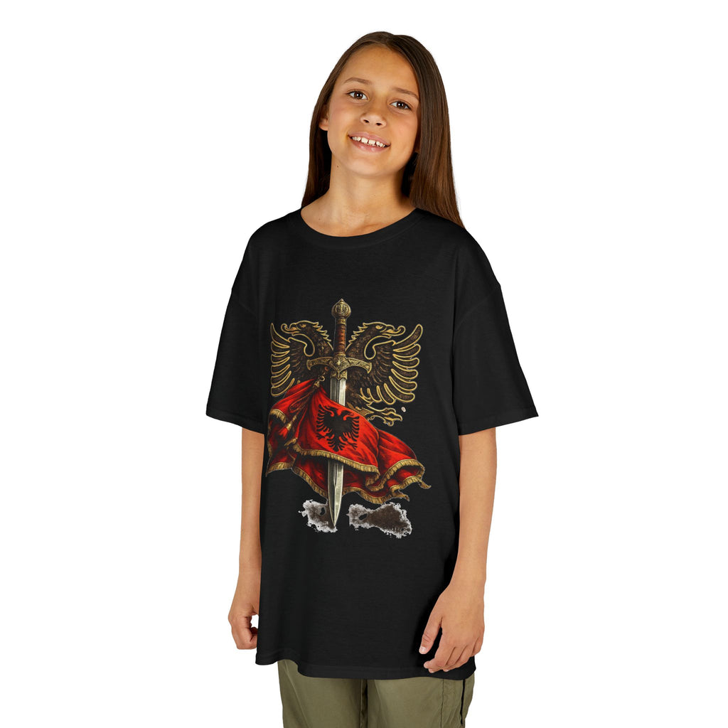 Der Albanische Kriegerschwert Skanderbeg Legende - Unisex Kinder & Jugendliche T-Shirt