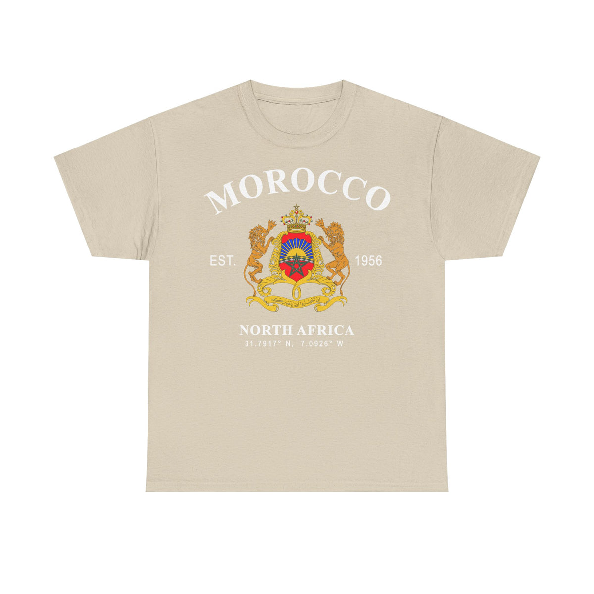 Marruecos Escudo Morocco Bandera Orgullo Fútbol Fan Deporte FIdea de regalo - Camiseta unisex
