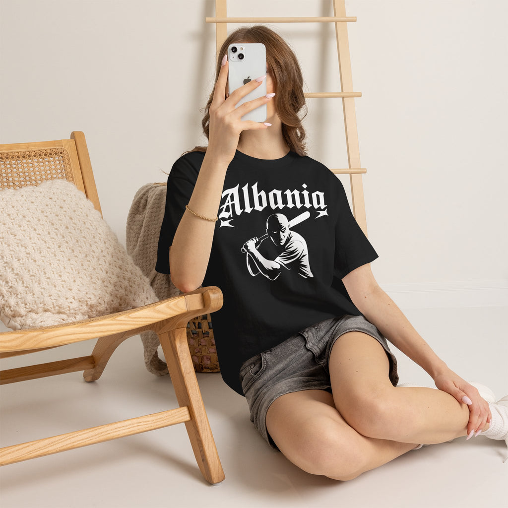 Albania Hooligan Wappen Shqiptar Flagge Adler Fußball Fan Sport - Unisex T Shirt
