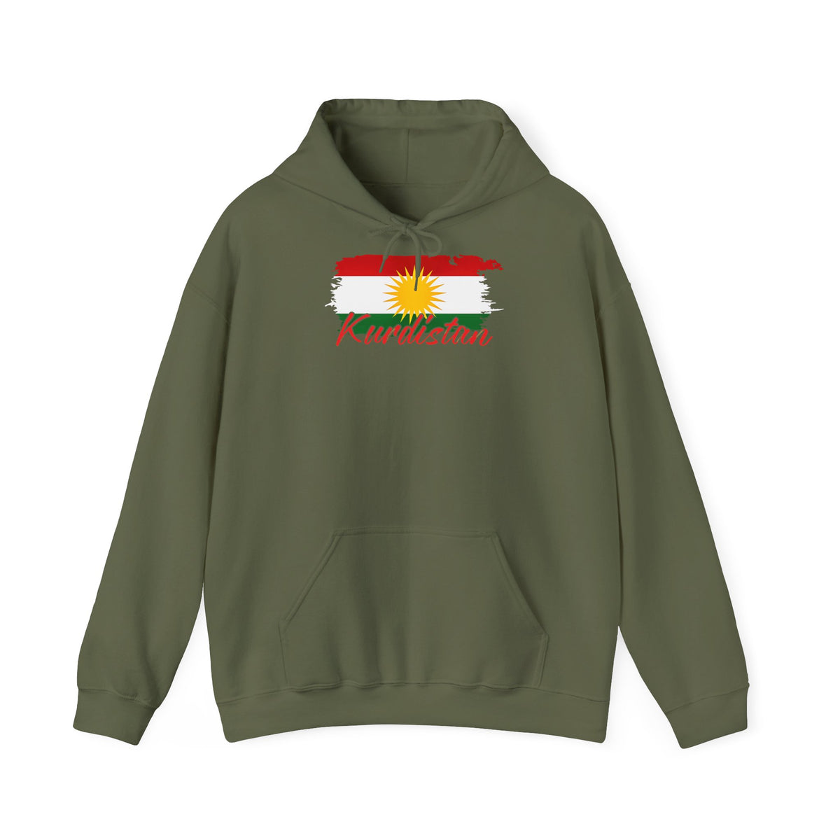 Kurdistan patria orgoglio stemma bandiera sport calcio regalo per tifosi - felpa con cappuccio unisex