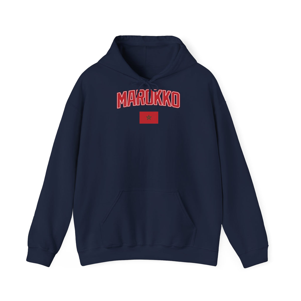 Stemma del Marocco Bandiera del Marocco Orgoglio Tifoso di calcio Sport Idea regalo - Felpa con cappuccio unisex