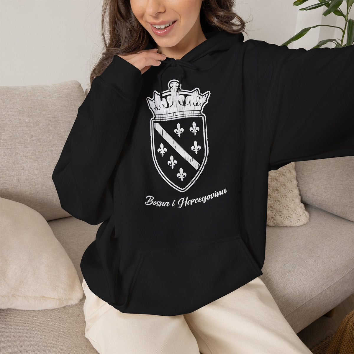 Bosna i Hercegovina Wappen Flagge - Unisex Hoodie