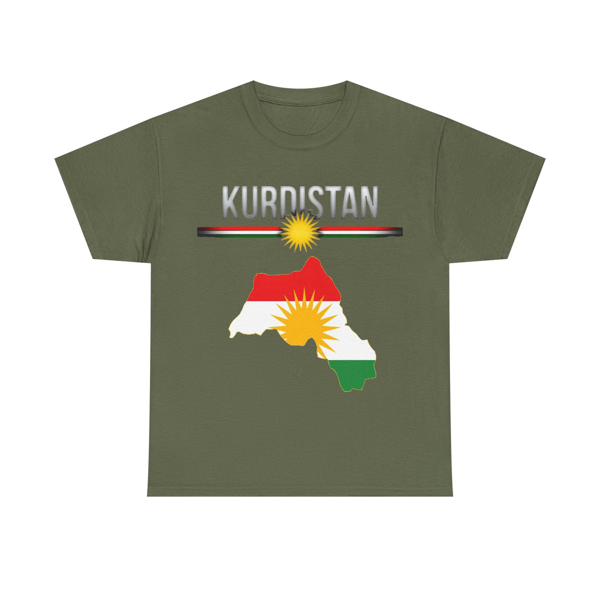 Kurdistán Bandera Sol Escudo Patria Orgullo - Camiseta unisex