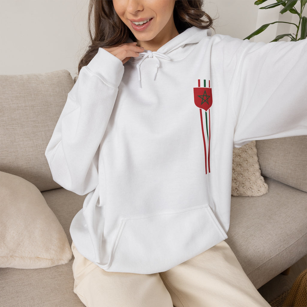 Marokko Maroc Edel Wappen Fan Fußball - Unisex Hoodie