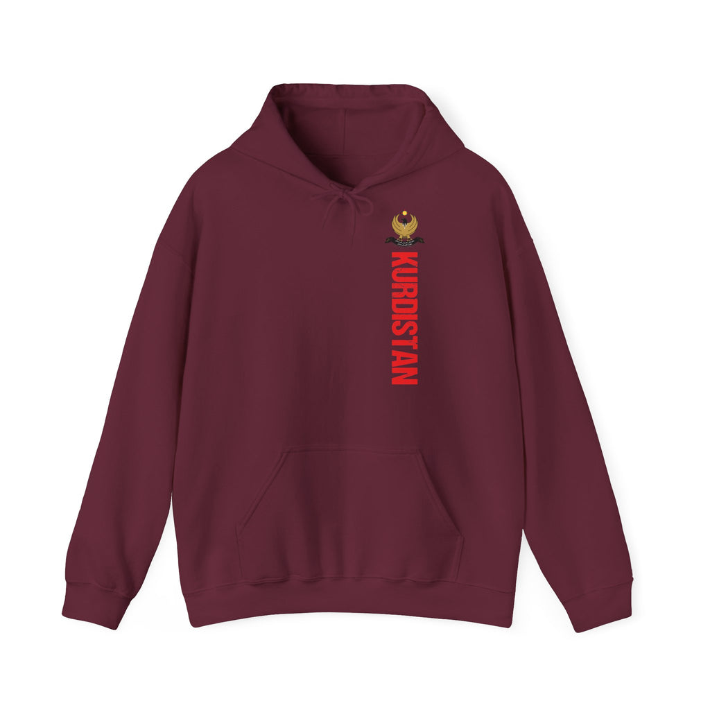 Kurdistan patria orgoglio stemma bandiera sport calcio regalo per tifosi - felpa con cappuccio unisex