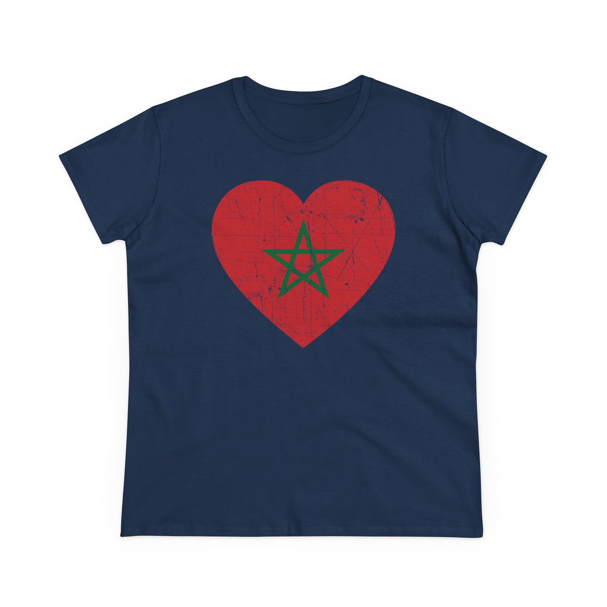 Escudo de Marruecos, bandera de Marruecos, orgullo, aficionada al fútbol y al deporte, idea de regalo - Camiseta para mujer