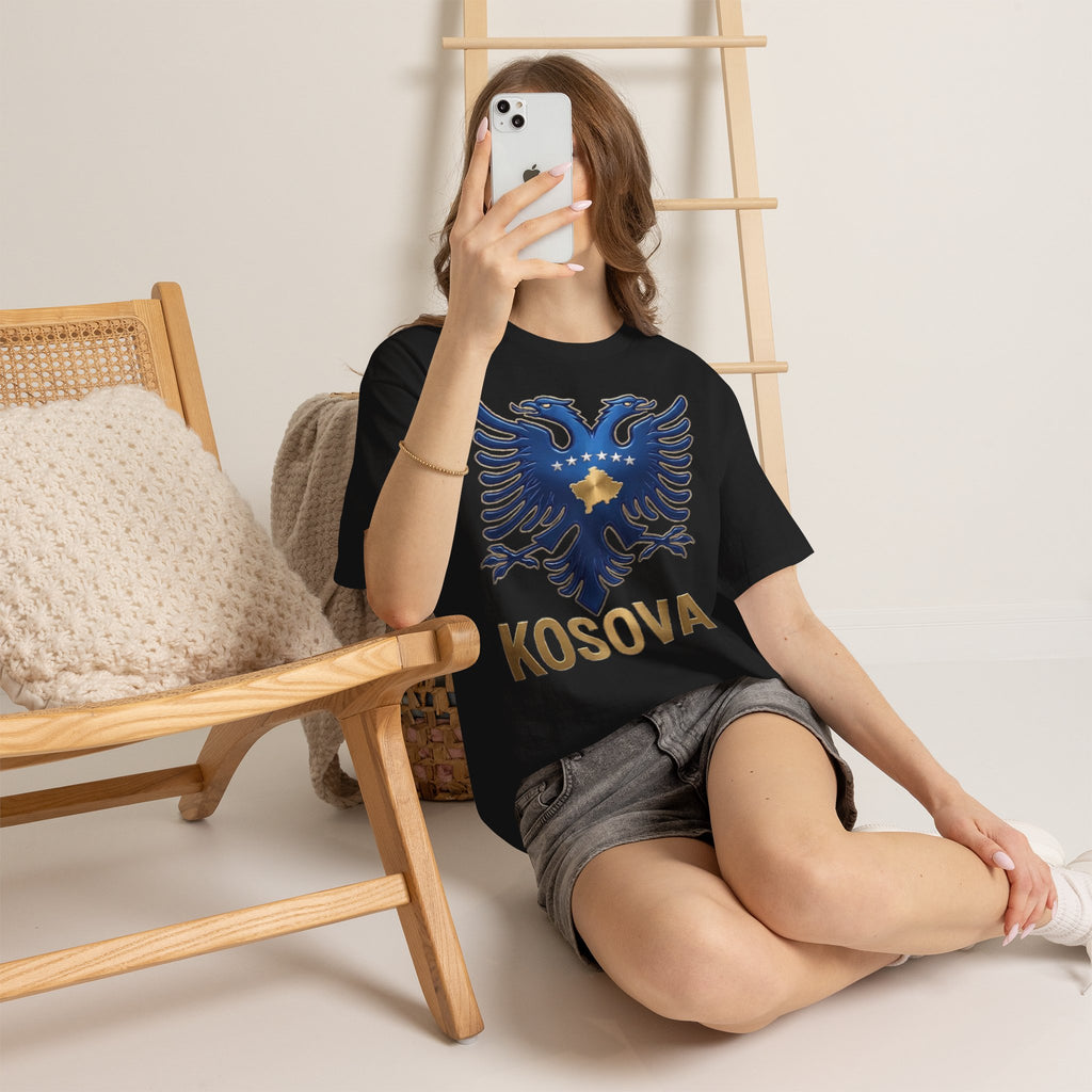 Kosovo Kosava DoppelAdler Heimat Flagge - Unisex T-Shirt