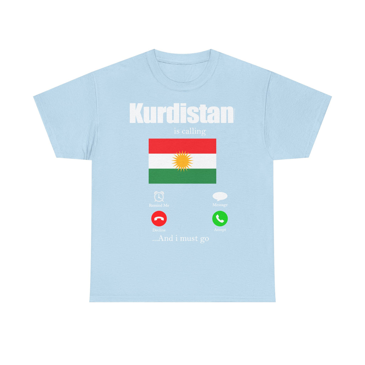 Kurdistán Azadi Escudo Bandera Patria Newroz Regalo - Camiseta unisex