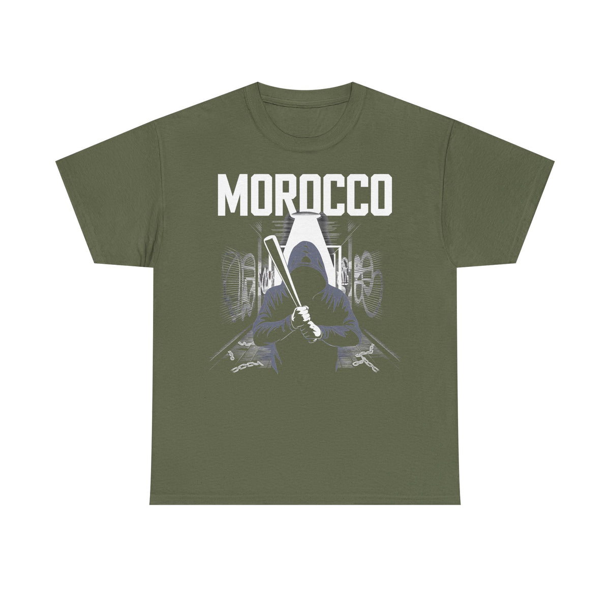 Escudo de hooligan de Marruecos Bandera de Marruecos Fútbol Aficionado Deporte Idea de regalo - Camiseta unisex