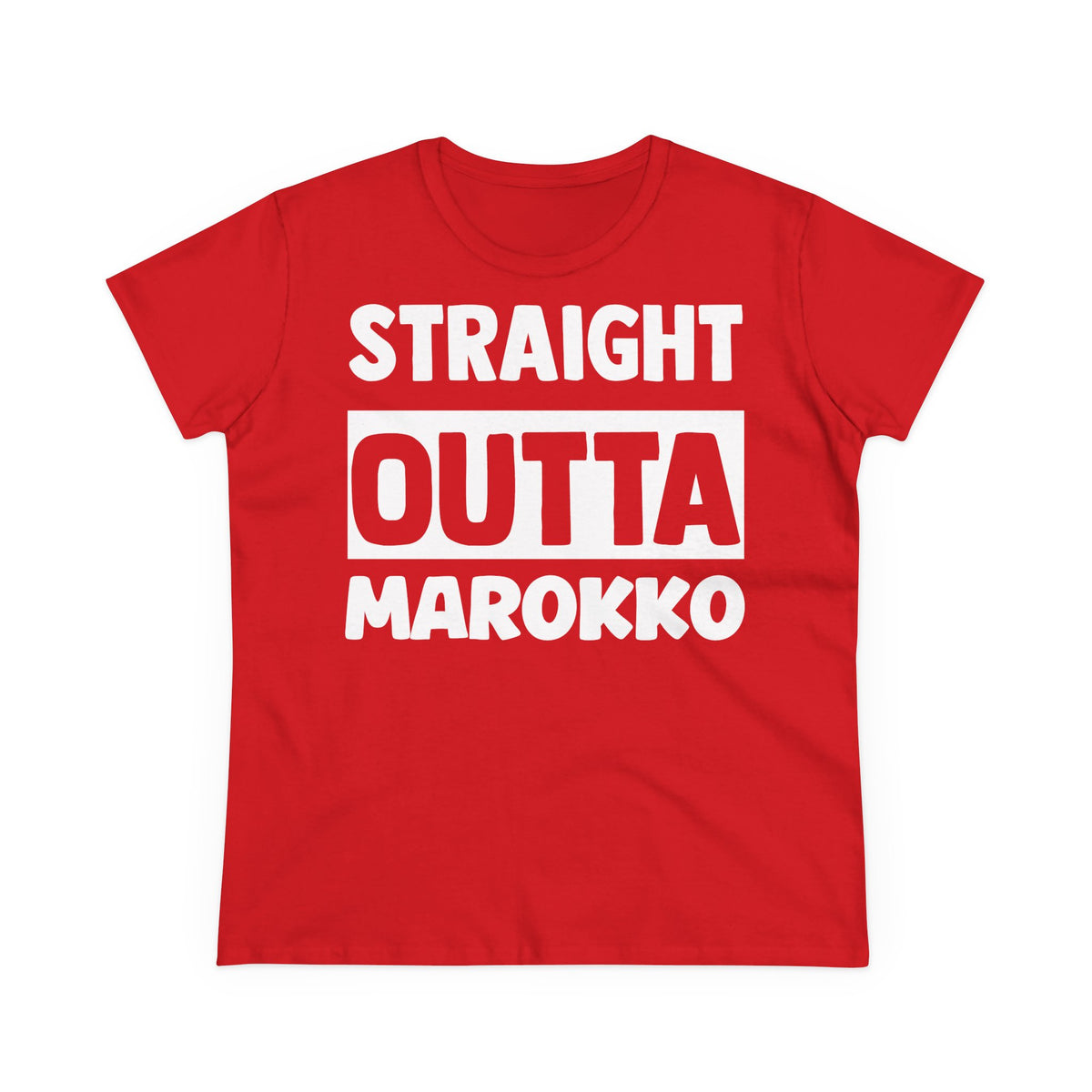 Escudo de Marruecos, bandera de Marruecos, orgullo, aficionada al fútbol y al deporte, idea de regalo - Camiseta para mujer