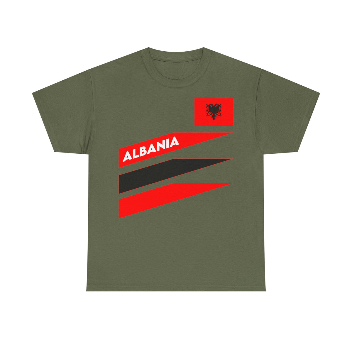 Camiseta unisex de Albania, escudo albanés, bandera, águila, fútbol, aficionado, deporte