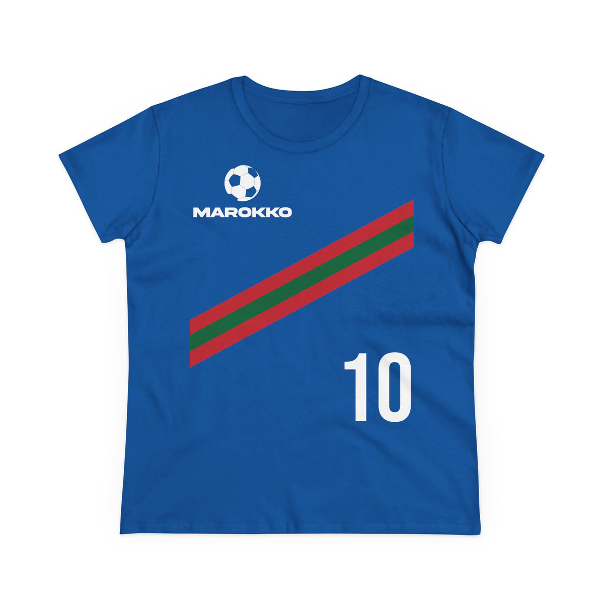 Escudo de Marruecos, bandera de Marruecos, orgullo, aficionada al fútbol y al deporte, idea de regalo - Camiseta para mujer