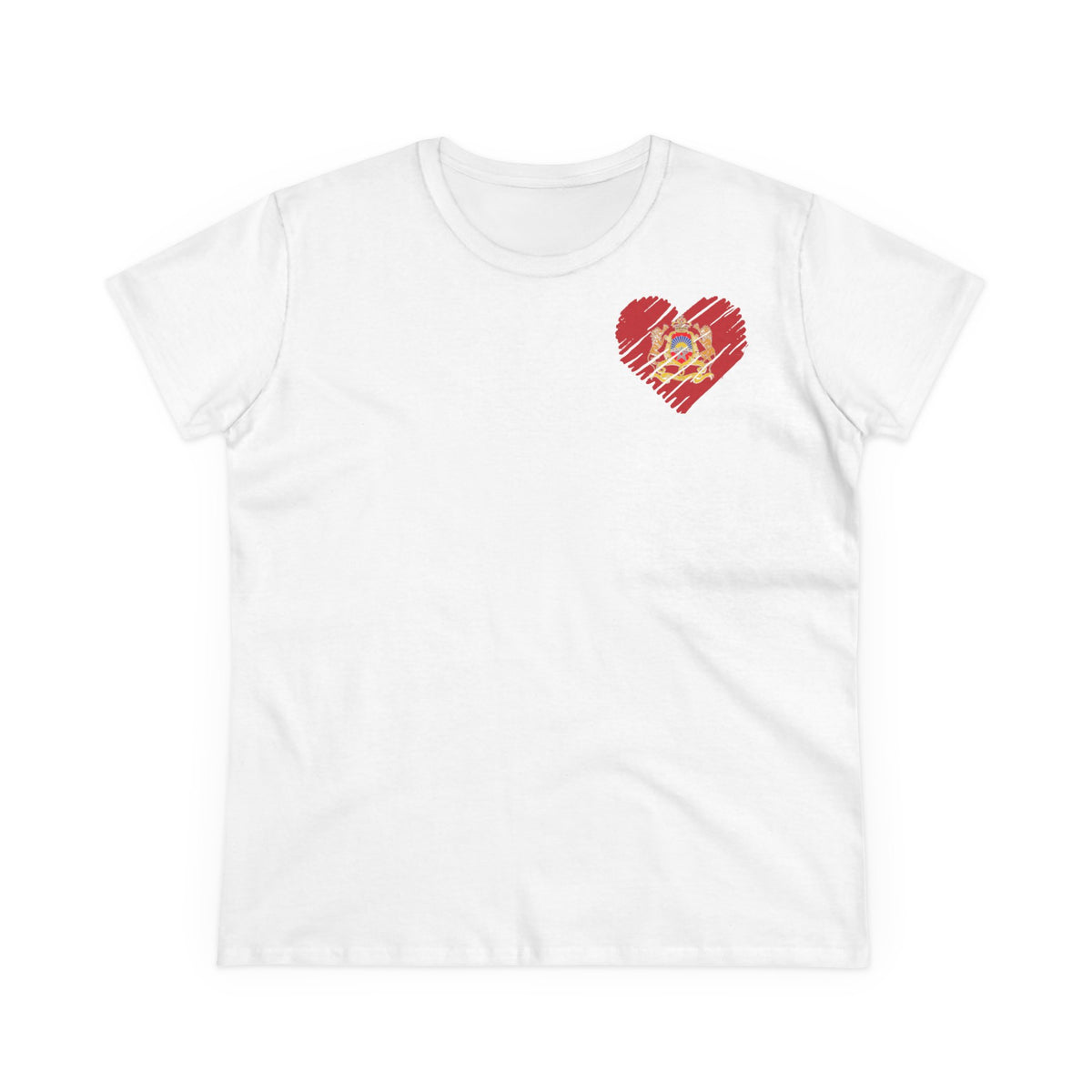 Escudo de Marruecos, bandera de Marruecos, orgullo, aficionada al fútbol y al deporte, idea de regalo - Camiseta para mujer
